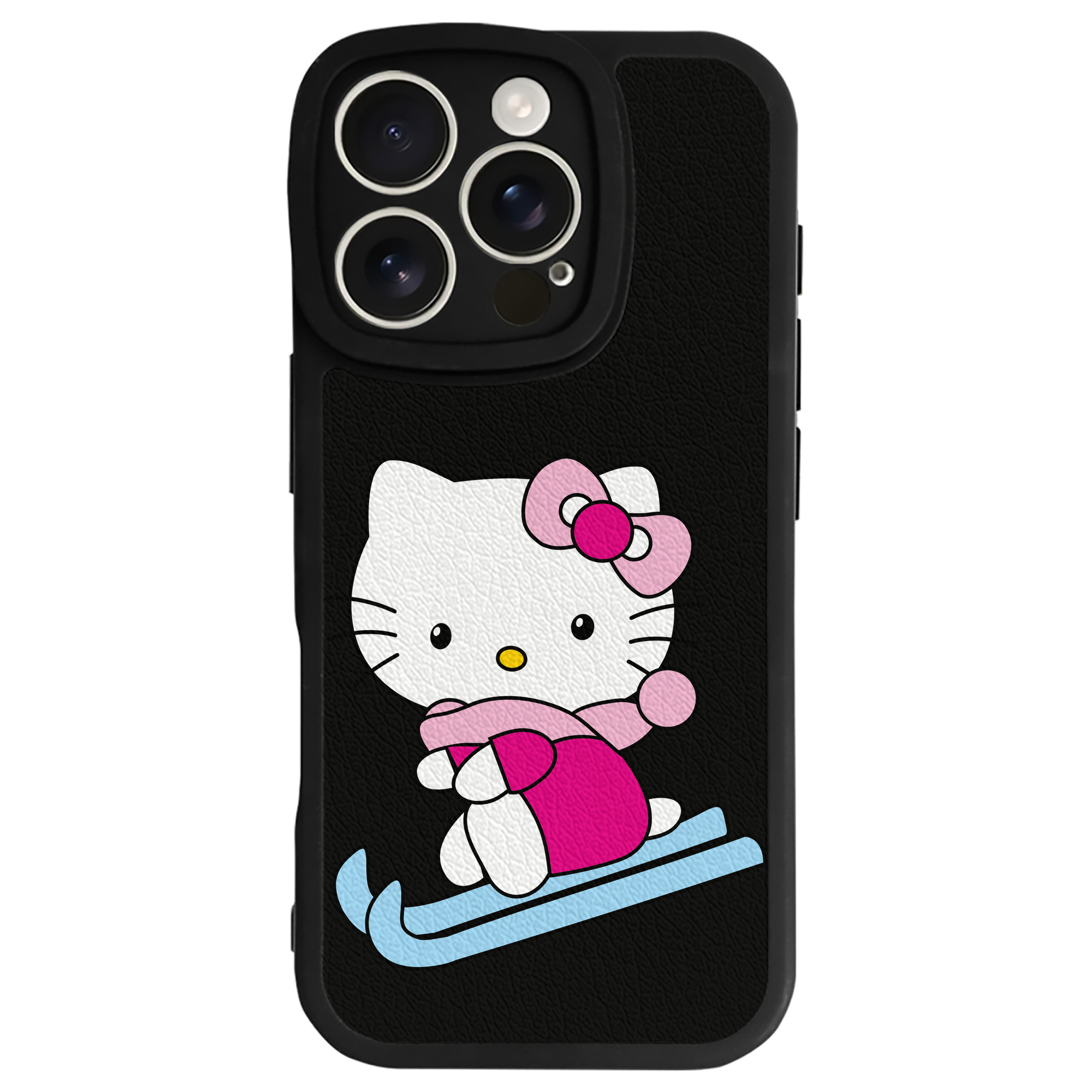 （画像用） Hello Kitty ハローキティ 【iPhone 16シリーズ対応】シリコンスマホケース（レザー調） 材質：シリコン